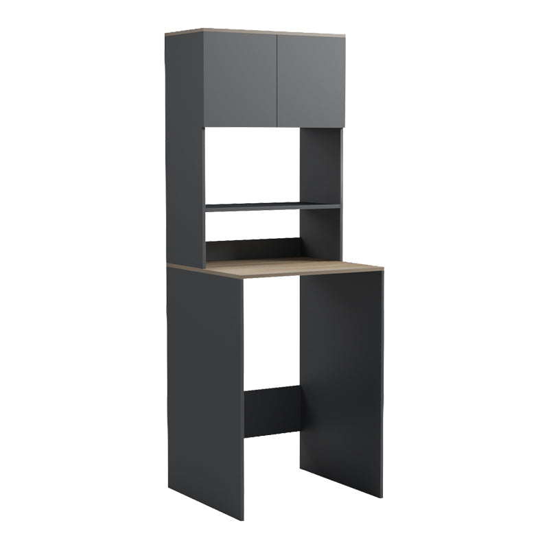 Dulap baie cu loc de masina de spalat Chaxe, Antracit, 65x33x184 cm