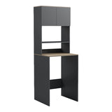 Dulap baie cu loc de masina de spalat Chaxe, Antracit, 65x33x184 cm