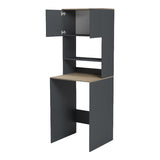 Dulap baie cu loc de masina de spalat Chaxe, Antracit, 65x33x184 cm