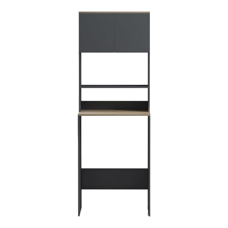 Dulap baie cu loc de masina de spalat Chaxe, Antracit, 65x33x184 cm