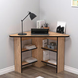 Birou Colt Bellingham cu Rafturi, Design Ergonomic, 80x74x80 cm - Stejar
