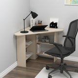 Birou Colt Bellingham cu Rafturi, Design Ergonomic, 80x74x80 cm - Bej