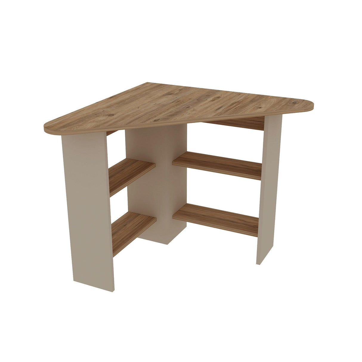 Birou Colt Bellingham cu Rafturi, Design Ergonomic, 80x74x80 cm - Multicolor