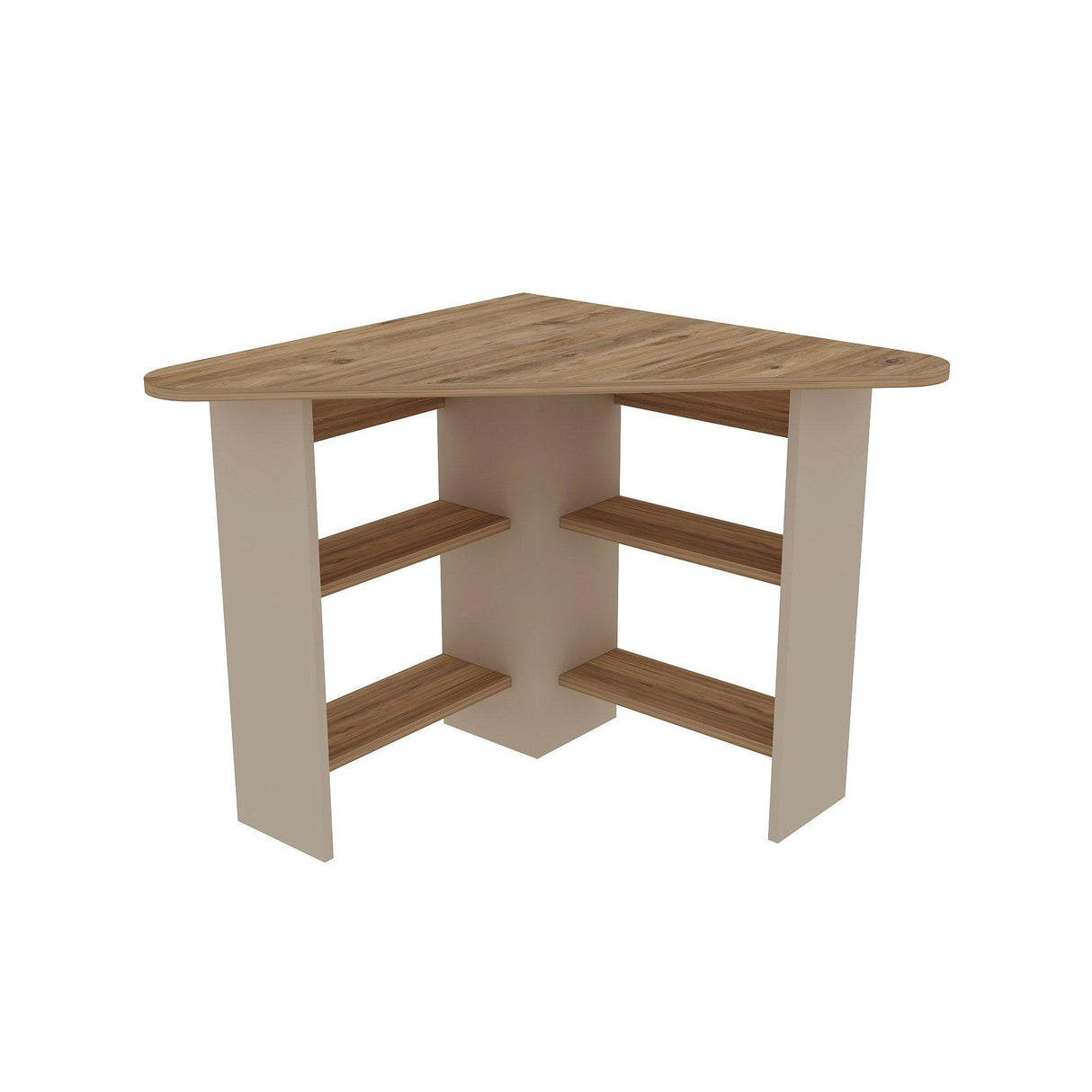 Birou Colt Bellingham cu Rafturi, Design Ergonomic, 80x74x80 cm - Multicolor