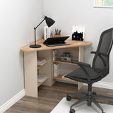 Birou Colt Bellingham cu Rafturi, Design Ergonomic, 80x74x80 cm - Multicolor