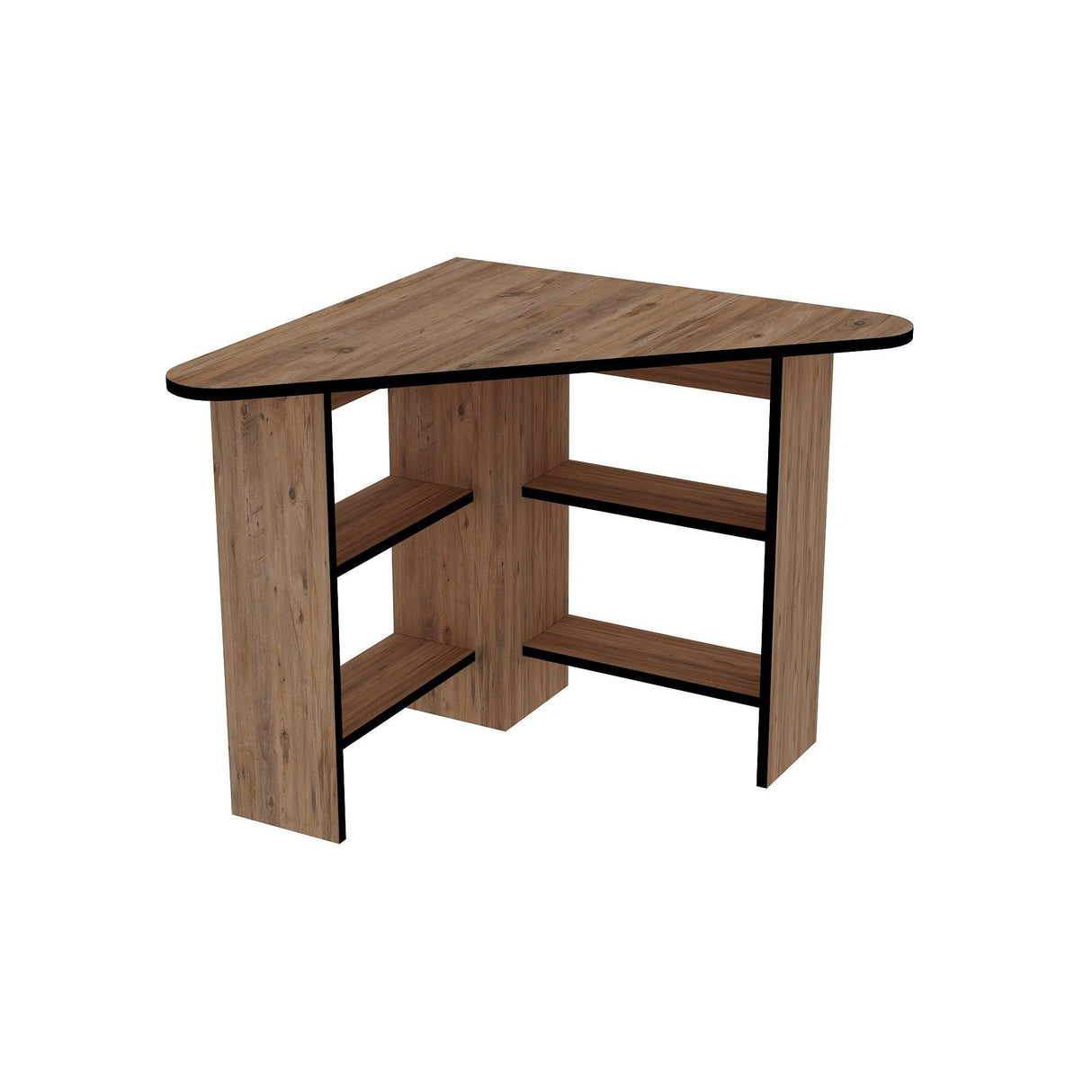 Birou Colt Bellingham cu Rafturi, Design Ergonomic, 80x74x80 cm - Stejar