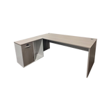 Birou colt de lucru profesional Armadi, Sonoma-alb, 140x70x75 cm