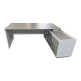 Birou colt de lucru profesional Armadi, Sonoma-Alb, 200x90x75 cm