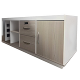 Birou colt de lucru profesional Armadi, Sonoma-Alb, 200x90x75 cm