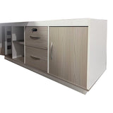 Birou colt de lucru profesional Armadi, Sonoma-Alb, 200x90x75 cm