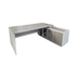 Birou colt profesional Armadi, Sonoma-Alb, 160x80x75 cm