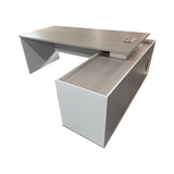 Birou colt profesional Armadi, Sonoma-Alb, 160x80x75 cm
