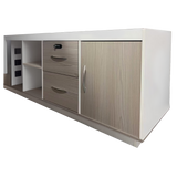 Birou colt profesional Armadi, Sonoma-Alb, 160x80x75 cm