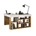 Birou colt Rosaline, Alb - Stejar, 120x129x72 cm - 176-000010