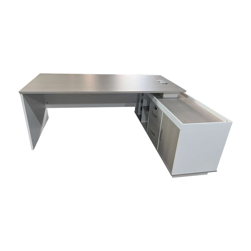 Birou Coltar de lucru profesional Armadi, Sonoma-alb, 180x80x75 cm