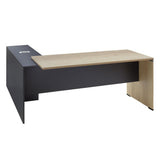 Birou reversibil Lotus, Negru - Stejar, 180x140x75 cm - Birou reversibil Lotus, Negru - Stejar, 180x140x75 cm - 069-000011