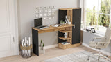 Birou CT2 Atlantic Pine-Negru, Stejar, 152x120x40 cm