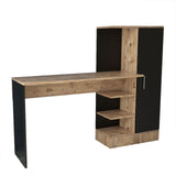 Birou CT2 Atlantic Pine-Negru, Stejar, 152x120x40 cm