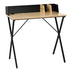 Birou cu aspect modern Zervan, metal și Lemn, Stejar - Negru, 80x50x84 cm