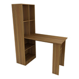 Birou cu biblioteca Acumen melamina, nuc, 120x50x150 cm