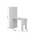 Birou cu biblioteca Acumen melamina, nuc, 120x50x150 cm