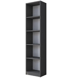 Birou cu Biblioteca Nic cu 9 Rafturi, Gri - Nuc, 120x45x73.8 cm
