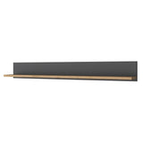 Birou cu Biblioteca Nic cu 9 Rafturi, Gri - Nuc, 120x45x73.8 cm