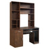 Birou cu biblioteca Novelty, Nuc - Stejar, 120x55x182 cm
