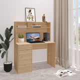 Birou Secreta cu raft, 110x50x135 cm - Stejar