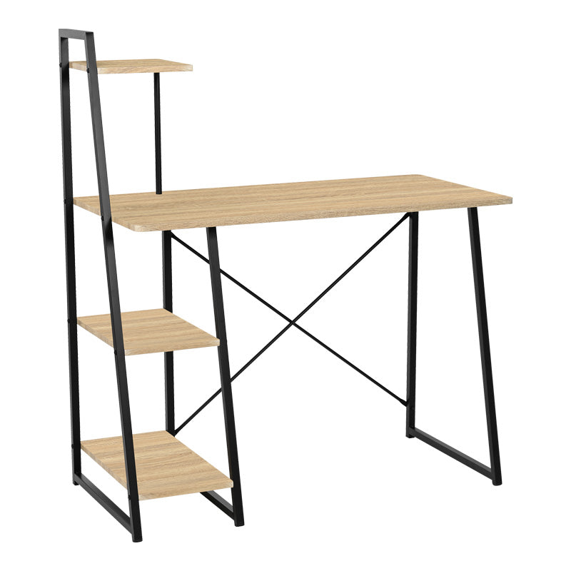 Birou cu rafturi Deckstor, metal și Lemn, Stejar, 102x50x117 cm