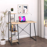 Birou cu rafturi Deckstor, metal și Lemn, Stejar, 102x50x117 cm