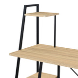 Birou cu rafturi Deckstor, metal și Lemn, Stejar, 102x50x117 cm