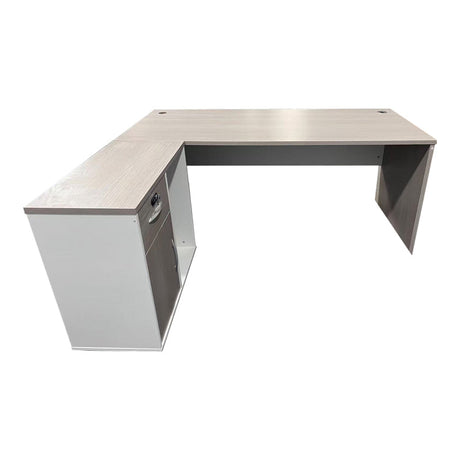 Birou de colt Armadi I, Sonoma-Alb, 180x80x75 cm