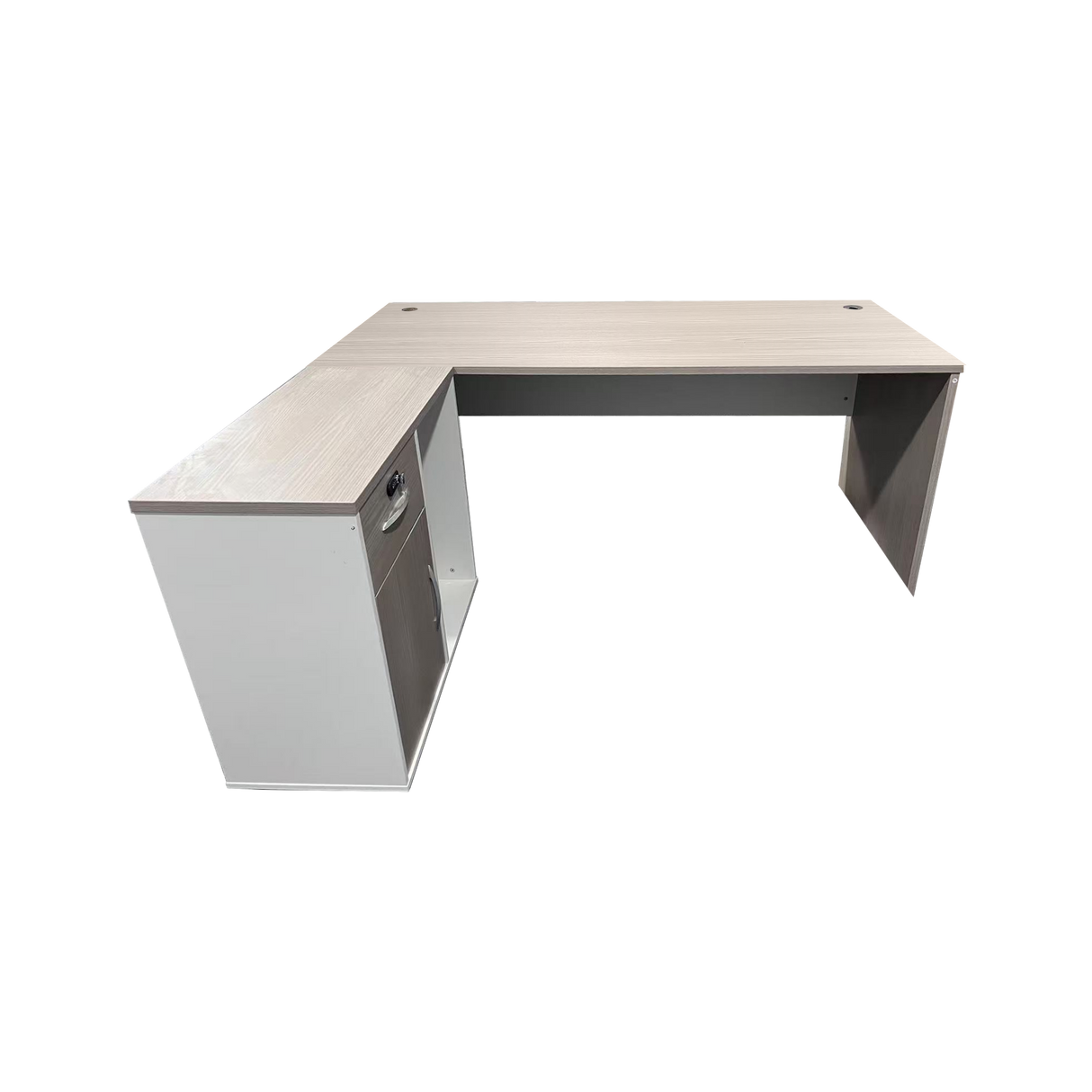 Birou de colt Armadi I, Sonoma-Alb, 180x80x75 cm