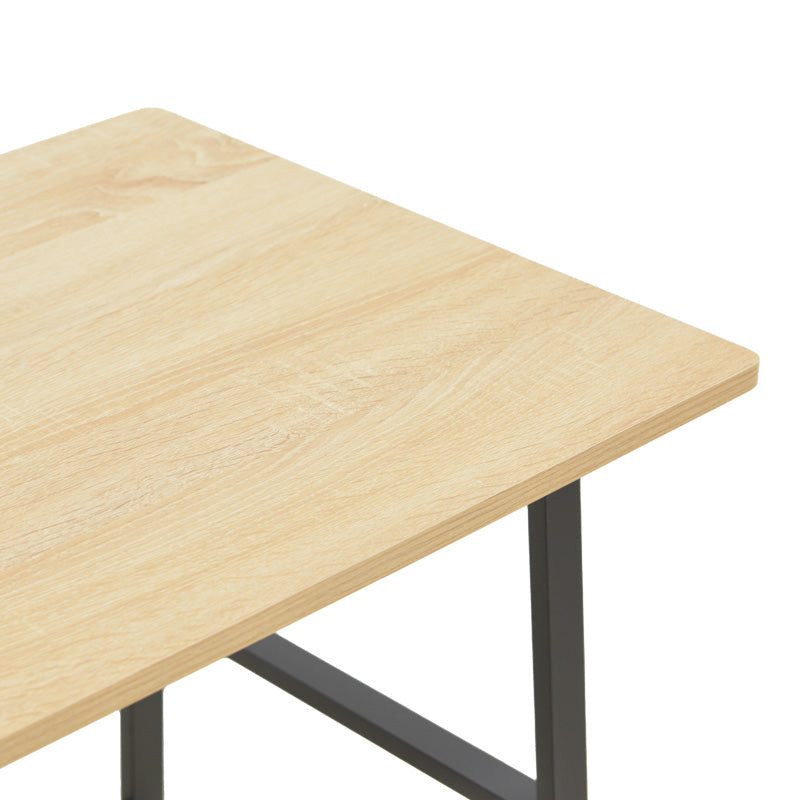 Birou de studiu Ferje cu rafturi, Alb - Negru, 100x48x75 cm - Negru