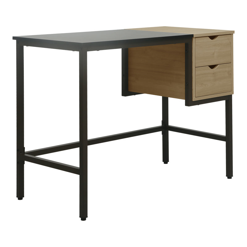 Natural - Negru | SKU: 225-000114 | Birou Demal, cu sertar, Natural - Negru, 100x48x76 cm, varianta Natural - Negru, produs pentru amenajarea locuinței, disponibil online în România la CasaMob