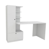 Birou Domingos cu 2 usi rafturi, Alb, 120x61.8x73.8 cm