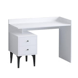 Birou Dow cu 2 sertare, Alb, 100x80x45 cm