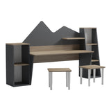 Birou Dualto, 180x30x94 cm - Antracit