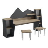 Birou Dualto, 180x30x94 cm - Antracit