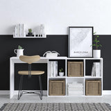 Birou Jack cu rafturi, Alb, 145x74x45 cm