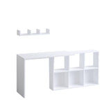 Birou Jack cu rafturi, Alb, 145x74x45 cm