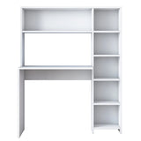 Birou Janson  cu biblioteca, alb, 114x40x142 cm