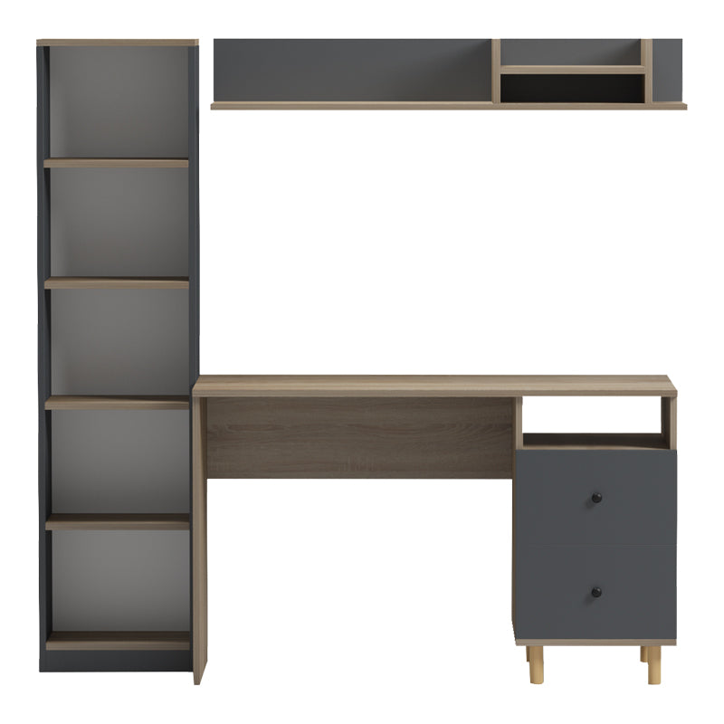 Birou Kontor, 160x50x159 cm - Antracit