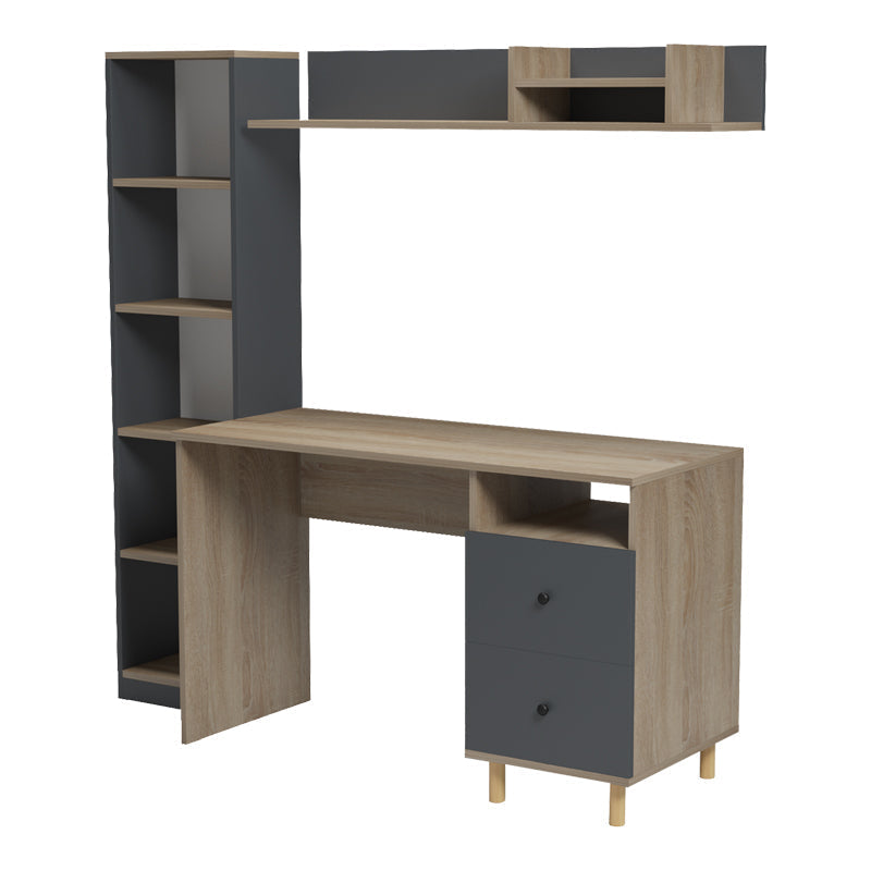 Birou Kontor, 160x50x159 cm - Antracit