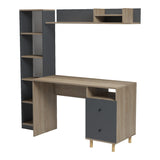 Birou Kontor, 160x50x159 cm - Antracit