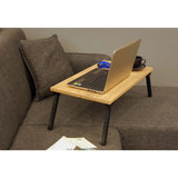 Birou Laptop Pliabil Atlantis, Stejar, 60x25x35 cm