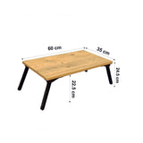 Birou Laptop Pliabil Atlantis, Stejar, 60x25x35 cm