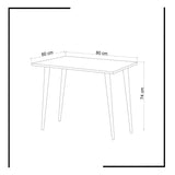 Birou Lery, Alb, 80x74x60 cm