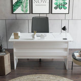 Birou Linta Lux, 140x74x60 cm - Alb